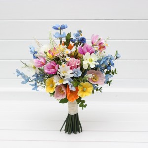 Wildflowers bouquet. Spring summer wedding  flowers. Blue white magenta yellow pink bouquet. Colorful daisy cosmos bouquet. 5396 Wildflowers bouquet. Spring summer wedding  flowers. Blue white magenta yellow pink bouquet. Colorful daisy cosmos bouquet. 5396