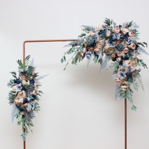  Flower arch arrangement in dusty blue beige colors.  Arbor flowers. Floral archway. Faux flowers for wedding arch. 0506