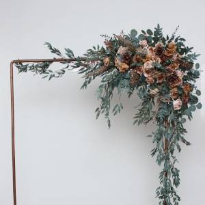 Beige brown eucalyptus greenery archway flowers.  Arbor flowers. Floral archway. Faux flowers for wedding arch. 0507