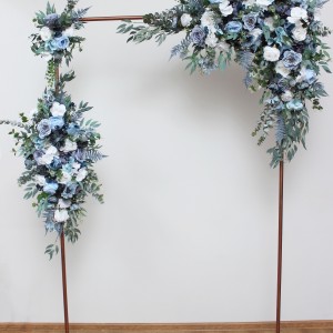  Flower arch arrangement in dusty blue white colors.  Arbor flowers. Floral archway. Faux flowers for wedding arch. 0508