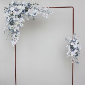  Flower arch arrangement in dusty blue white colors.  Arbor flowers. Floral archway. Faux flowers for wedding arch. 5015