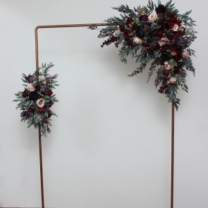  Flower arch arrangement in purple burgundy beige colors.  Arbor flowers. Floral archway. Faux flowers for wedding arch. 5016