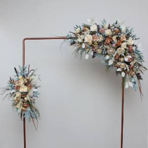  Flower arch arrangement in champagne ivory colors.  Arbor flowers. Floral archway. Faux flowers for wedding arch. 5044