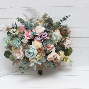 Colorful wedding bouquets. Bridal bouquet. Faux bouquet. Bridesmaid bouquet. 5048