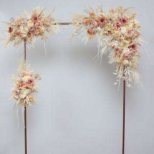  Flower arch arrangement in ivory cream sand  colors.  Arbor flowers. Floral archway. Faux flowers for wedding arch. 5049-3