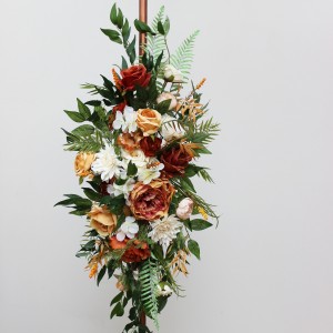  Flower arch arrangement in rust cream cinnamon colors.  Arbor flowers. Floral archway. Faux flowers for wedding arch. 5060-5