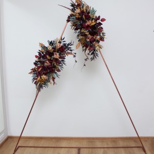  Flower arch arrangement in  purple burgundy beige colors.  Arbor flowers. Floral archway. Faux flowers for wedding arch. 5096