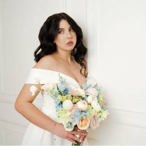 Colorful bridal bouquet for spring-summer wedding in green yellow pink dusty blue color scheme. Wildflowers bouquet . Faux flowers. Wedding bouquet. 5369 Colorful bridal bouquet for spring-summer wedding in green yellow pink dusty blue color scheme. Wildflowers bouquet . Faux flowers. Wedding bouquet. 5369