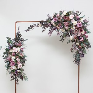  Flower arch arrangement in mauve purple cream colors.  Arbor flowers. Floral archway. Faux flowers for wedding arch. 5114