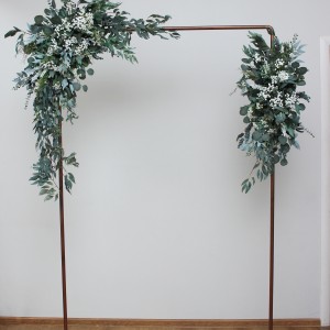  Baby's breath greenery arch arrangement. Flower arch top arrangement. Wedding flowers. Faux flowers. Wedding arrangement. Gypsophila archway.5130