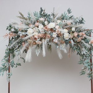  Flower arch arrangement in blush pink beige cream colors.  Arbor flowers. Floral archway. Faux flowers for wedding arch. Boho arch. 5132