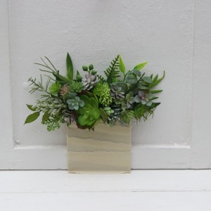 Succulent pocket boutonniere. Flower accessories. Pocket flowers. Square flowers. 5240