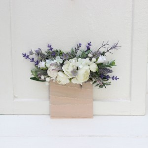 Pocket boutonniere with lavender and white flowers Flower accessories. Pocket flowers. Square flowers. 5238