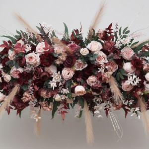 Flower arch arrangement in burgundy dusty rose blush pink colors. Arbor flowers. Floral archway. Faux flowers for wedding arch.5256 Flower arch arrangement in burgundy dusty rose blush pink colors. Arbor flowers. Floral archway. Faux flowers for wedding arch.5256